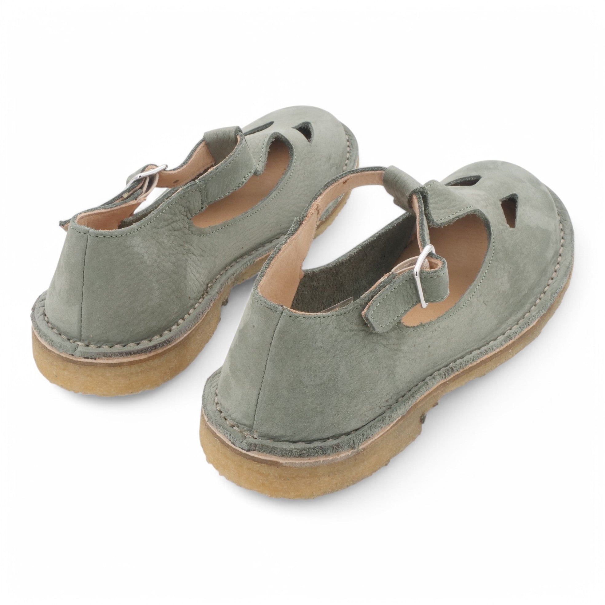  - ["Artigianato","Donna","Manufatto Toscano Vinci","PE25","Sandali Eleganti","Scarpe"] - Manufatto Toscano Vinci Nabuk Verde 3 - Lupis SRL