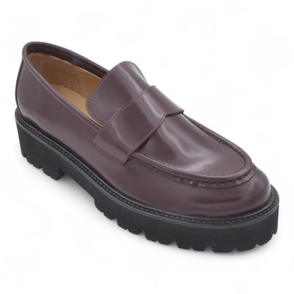  - ["Artigianato","Donna","Eva Picci","FW24","Mocassini","Scarpe"] - Mocassini Da Donna Eva Picci XL Pelle Abrasivato Vino 5020 - Lupis SRL