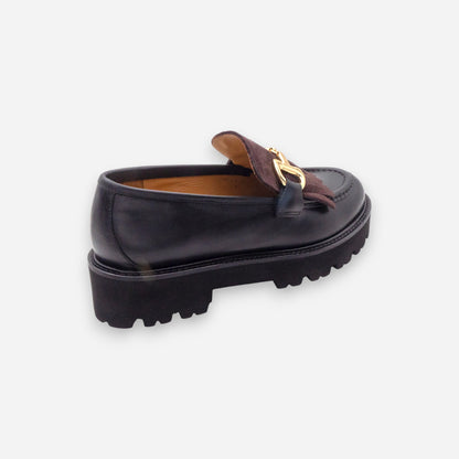 Mocassini Platform Donna Eva Picci Velour Pelle Richfield 5066