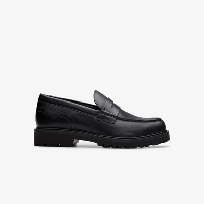 Clarks Berwick Lo Men's Black Leather Loafers 26183727
