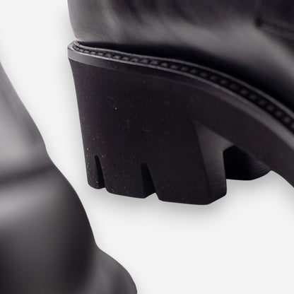 Mocassini con tacco Donna Eva Picci Pelle Nero Tiffany 3027