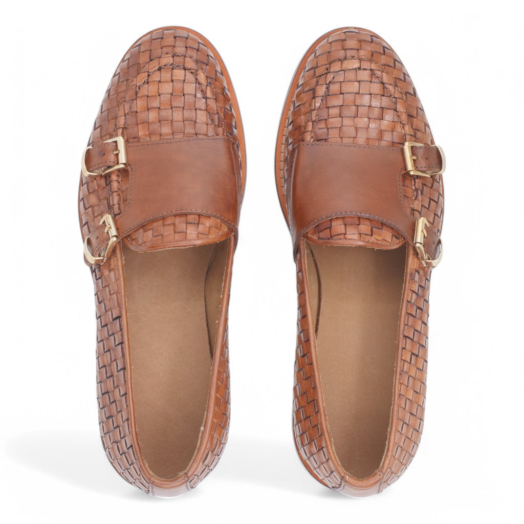  - ["Artigianato","Donna","Eva Picci","Mocassini","PE25","Scarpe"] - Mocassino da Donna Intrecciato Eva Picci Cuoio 0414 - Lupis SRL