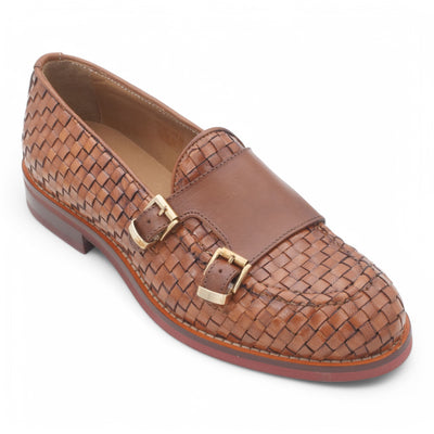 Eva Picci Women's Braided Moccasin in Leather 0414
