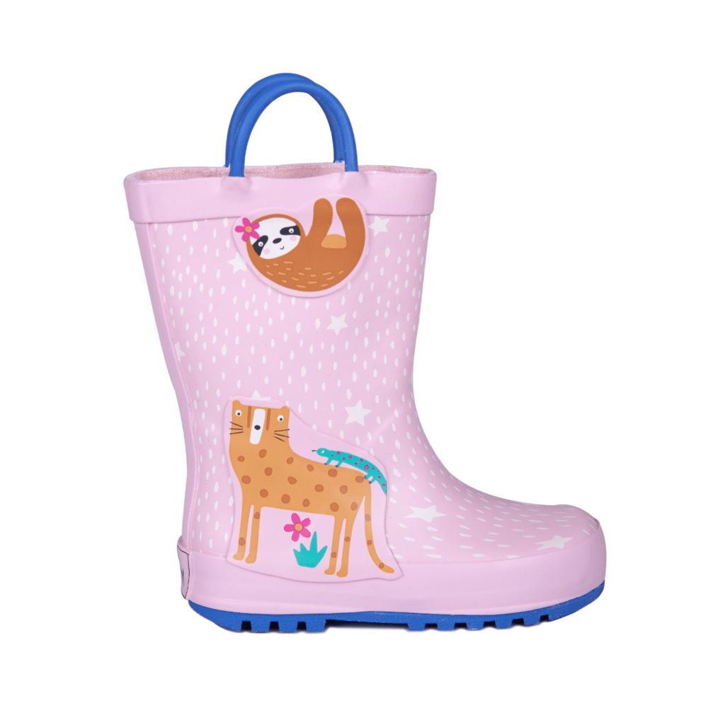  - ["Kids","Mr. Tiggle","Scarpe","Stivali di gomma"] - Mr. Tiggle Rain Boots Animali Rosa 001-020 - Lupis SRL