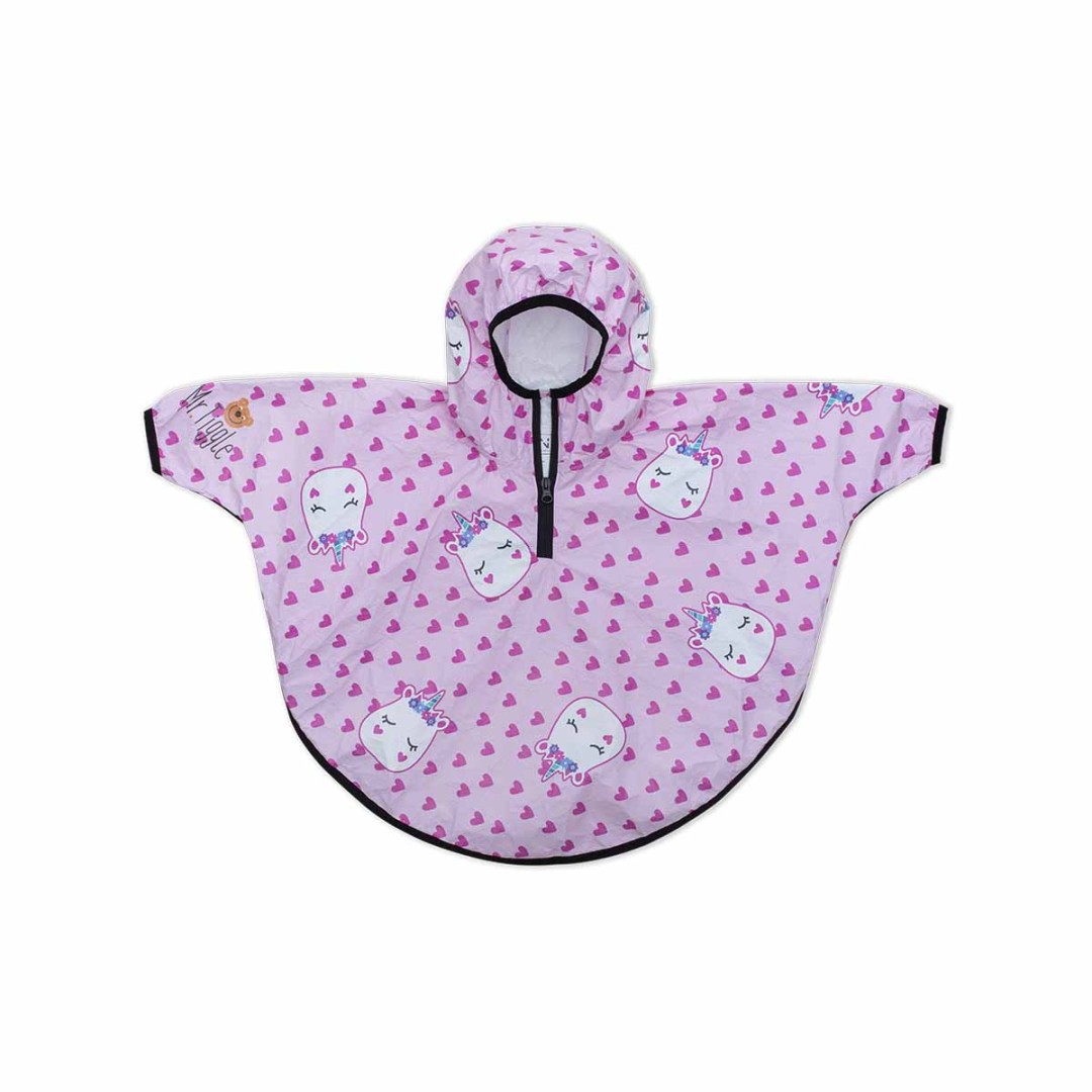  - ["Abbigliamento","Giacche","Kids","Mantella pioggia","Mr. Tiggle"] - Mr. Tiggle Rain Cape Unicorno Fiori - Lupis SRL