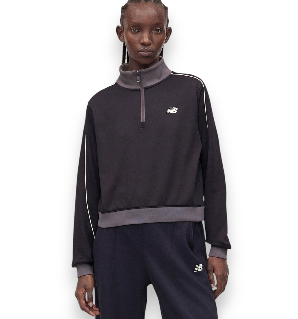 New Balance Sport Legacy Piqué 1/4 Zip Dark Night WT62T50MDNT