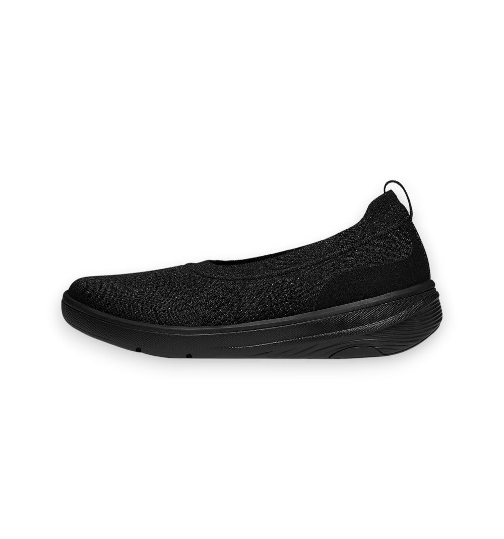 FitFlop Women's Super-Q Knit Ballet Flats All Black E5Y-090