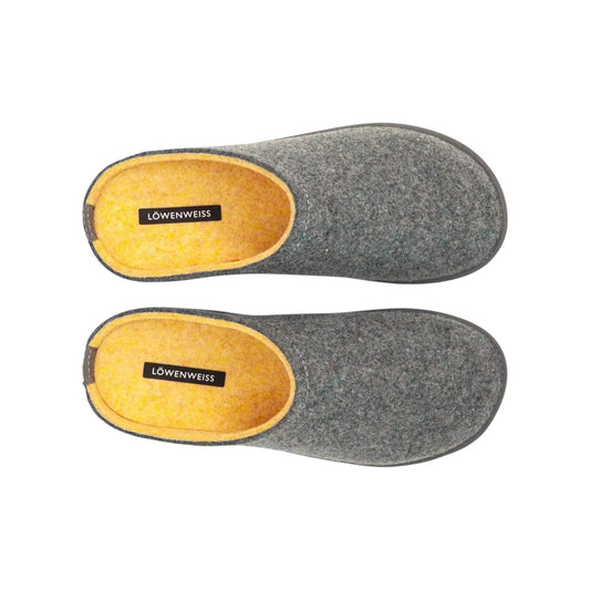 Pantofole Donna Lowenweiss Easy Bicolor Feltro Di Lana Jeans-Giallo Canarino 6800BC-310-100