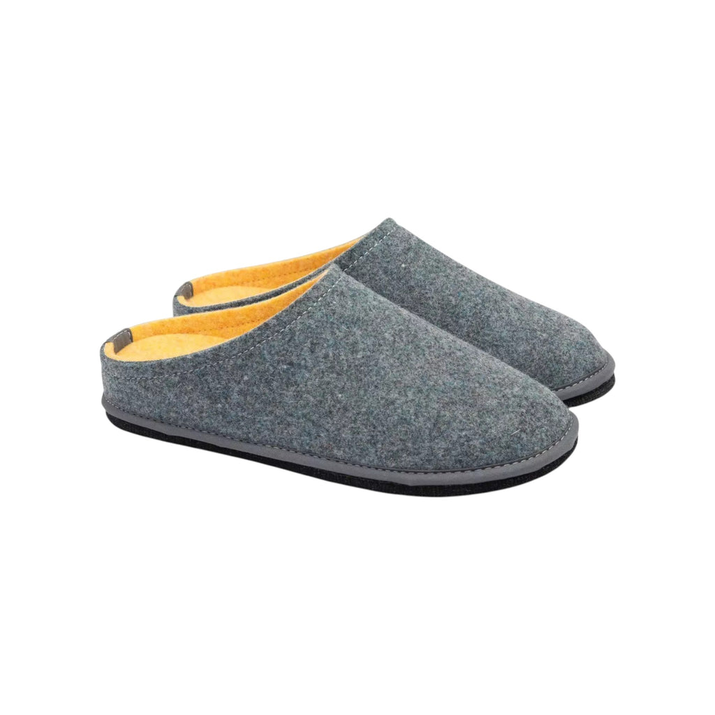 Pantofole Donna Lowenweiss Easy Bicolor Feltro Di Lana Jeans-Giallo Canarino 6800BC-310-100