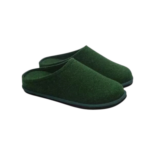 Pantofole Donna Lowenweiss Easy Con Estraibile Feltro Verde Bosco 6800MC-477