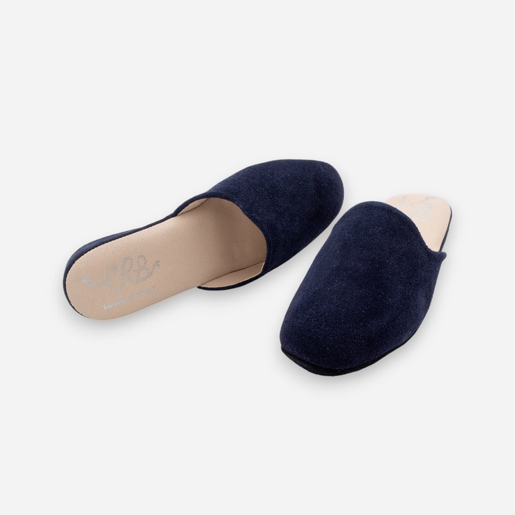 Pantofole Donna da camera CRB 4032 Camoscio Blu