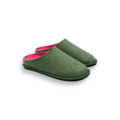 Lowenweiss Easy Bicolor Wool Felt Slippers for Women, Fern-Fuxia 6800BC-319-988