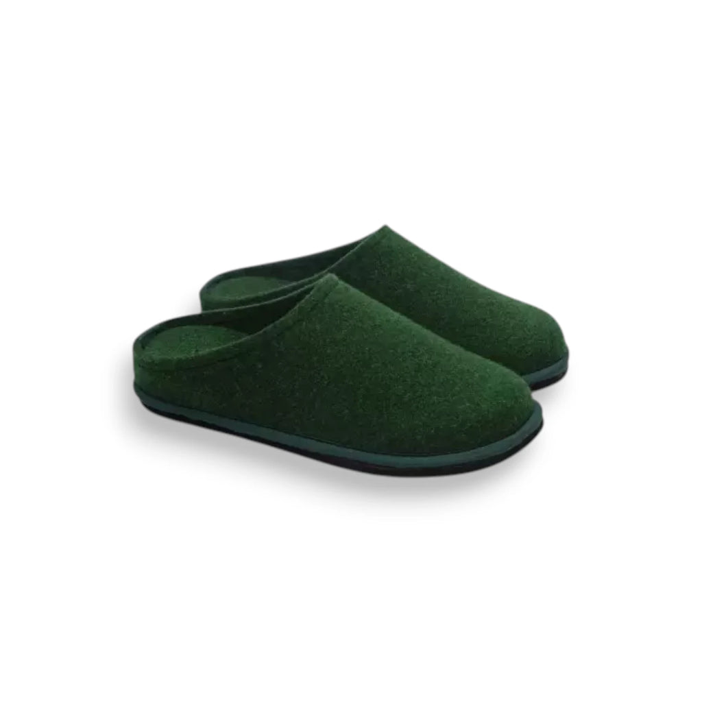  - ["FW25","Lowenweiss","Pantofole","Scarpe","Uomo"] - Pantofole Uomo Lowenweiss Easy Con Estraibile Feltro Verde Bosco 6800MC-477 - Lupis SRL