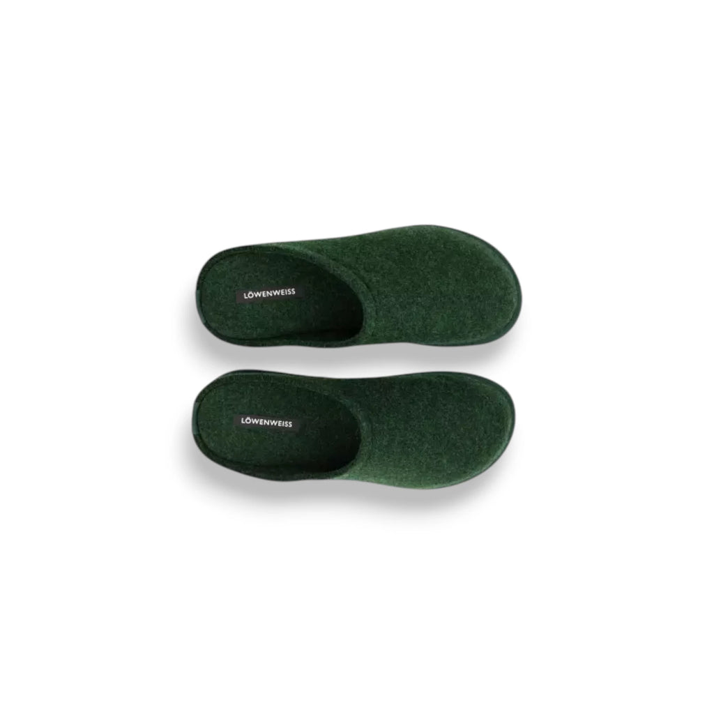  - ["FW25","Lowenweiss","Pantofole","Scarpe","Uomo"] - Pantofole Uomo Lowenweiss Easy Con Estraibile Feltro Verde Bosco 6800MC-477 - Lupis SRL