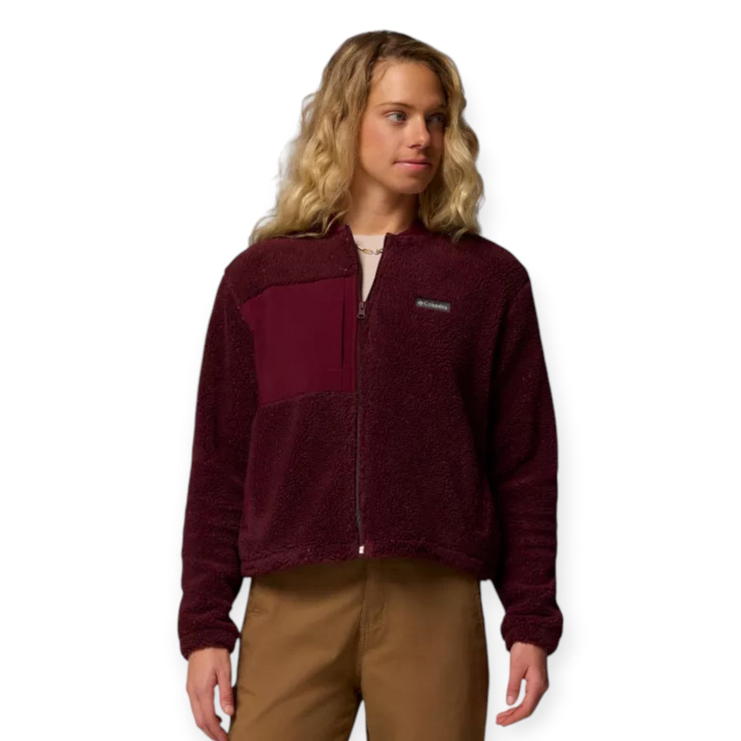 Pile Columbia Sportswear W Stellar Path Fleece Bomber Full Zip Wine 2136263-624