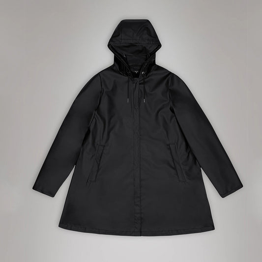  - ["Abbigliamento","Donna","Giacche","Nuovo","Rains","Unisex"] - Rains A-Line W Jacket Black W3 18050 - Lupis SRL