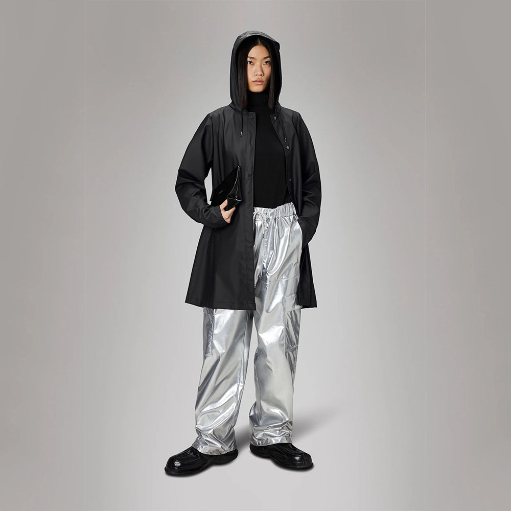 '- ["Abbigliamento","Donna","Giacche","Nuovo","Rains","Unisex"] - Rains A-Line W Jacket Black W3 18050 - Lupis SRL