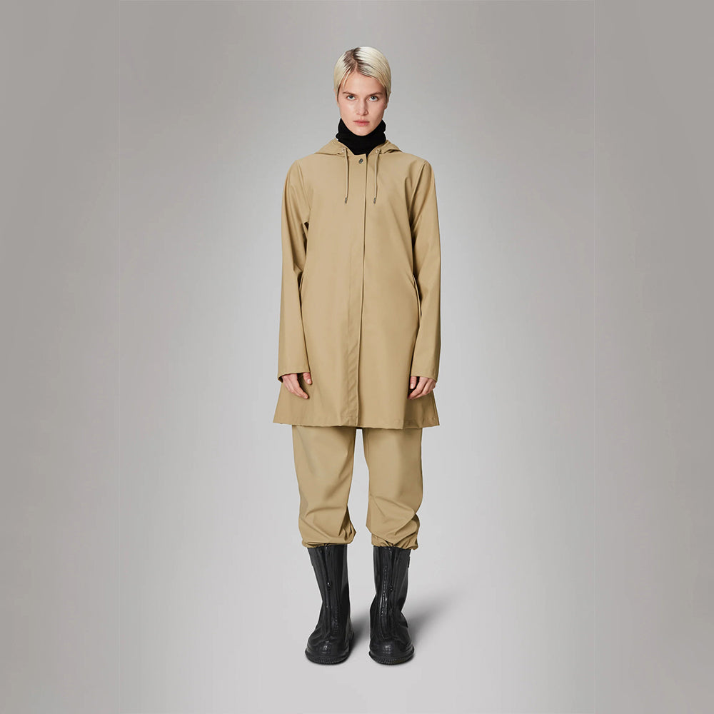  - ["Abbigliamento","Donna","Giacche","Nuovo","Rains","Unisex"] - Rains A-Line W Jacket Sand W3 18050 - Lupis SRL