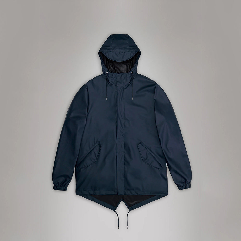 '- ["Abbigliamento","Donna","Giacche","Nuovo","PE25","Rains","Unisex"] - Rains Fishtail Jacket Navy W3 18010 - Lupis SRL