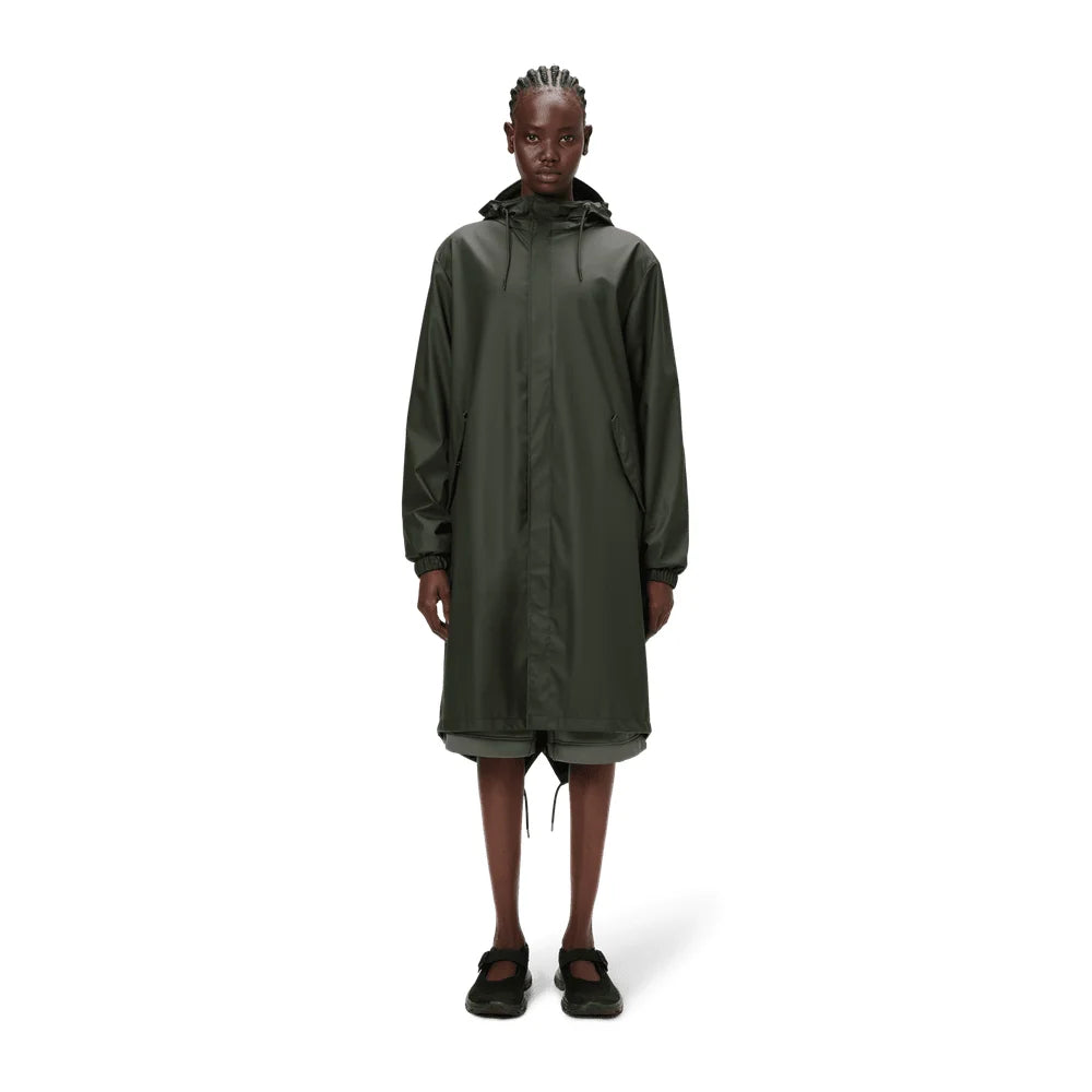 '- ["Abbigliamento","Donna","Giacche","PE25","Rains","Unisex","Uomo"] - Rains Fishtail Parka Green W3 18140 - Lupis SRL