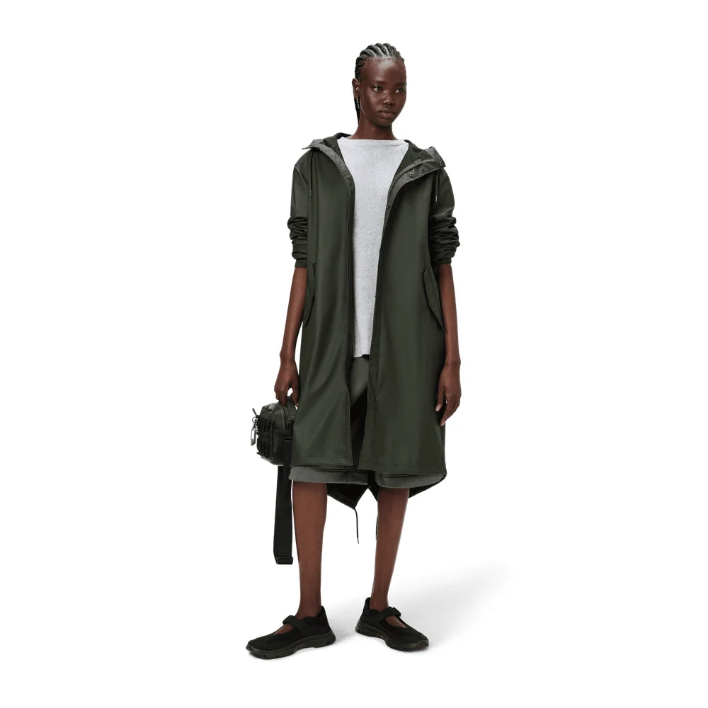 '- ["Abbigliamento","Donna","Giacche","PE25","Rains","Unisex","Uomo"] - Rains Fishtail Parka Green W3 18140 - Lupis SRL