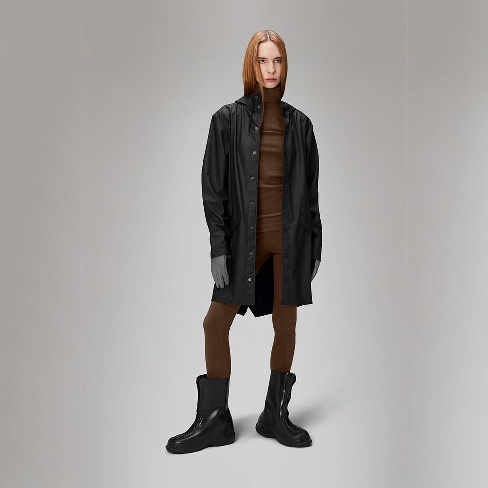 '- ["Abbigliamento","Donna","Giacche","Nuovo","Rains","Unisex"] - Rains Long Jacket Black W3 12020 - Lupis SRL