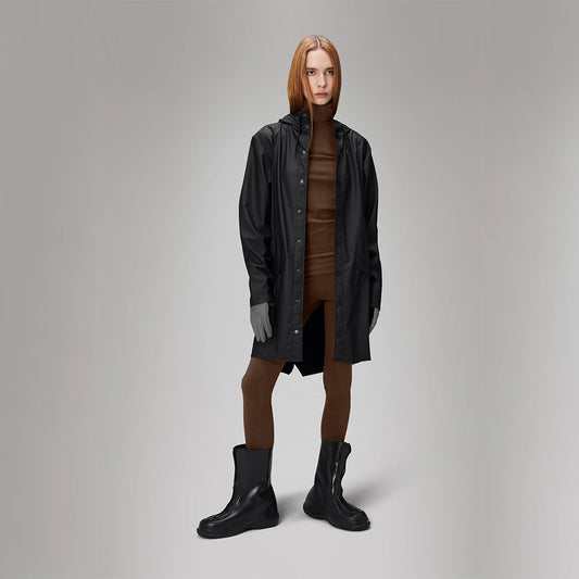  - ["Abbigliamento","Donna","Giacche","Nuovo","Rains","Unisex"] - Rains Long Jacket Black W3 12020 - Lupis SRL
