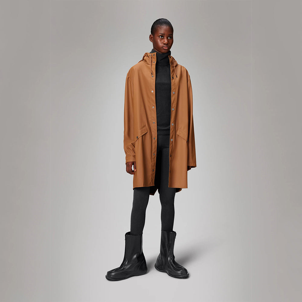  - ["Abbigliamento","Donna","Giacche","Nuovo","Rains","Unisex"] - Rains Long Jacket Rust W3 12020 - Lupis SRL