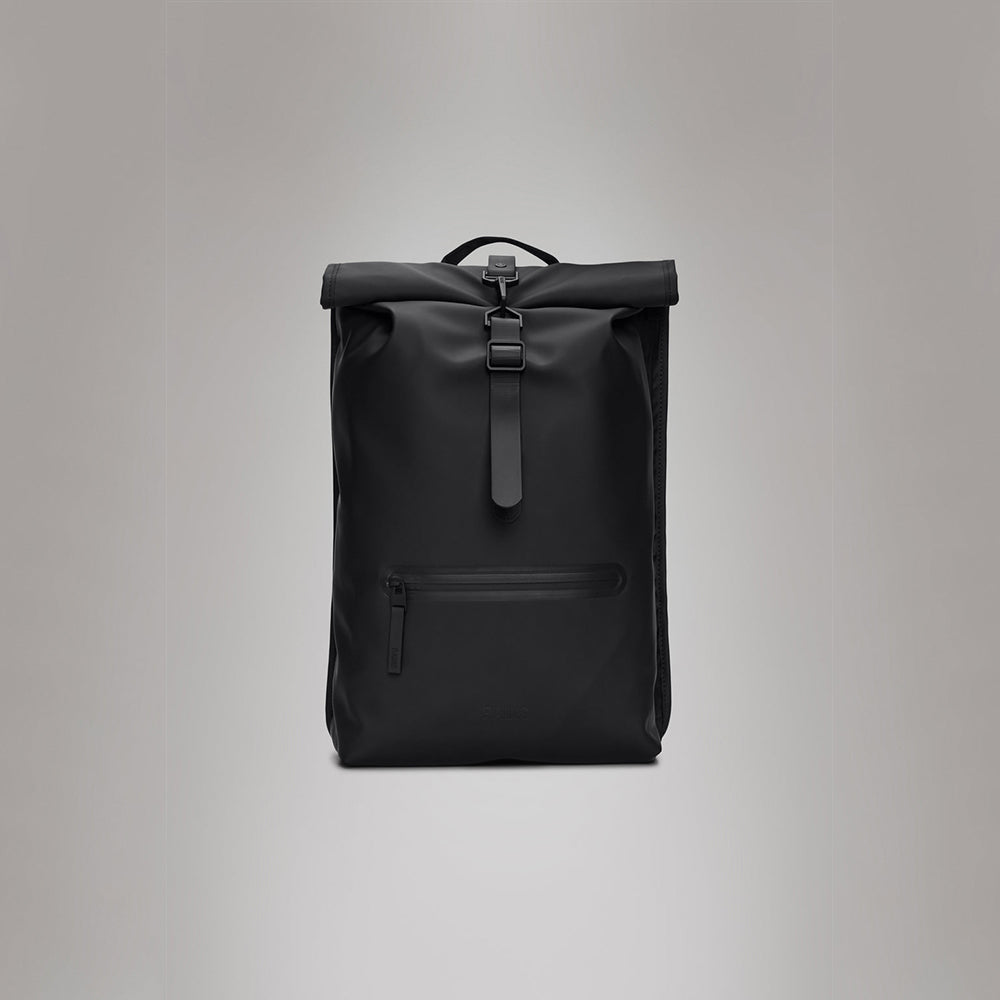  - ["Accessori","Donna","Nuovo","PE25","Rains","Unisex","Uomo","Zaini"] - Rains Rolltop Rucksack Black W3 13320 - Lupis SRL