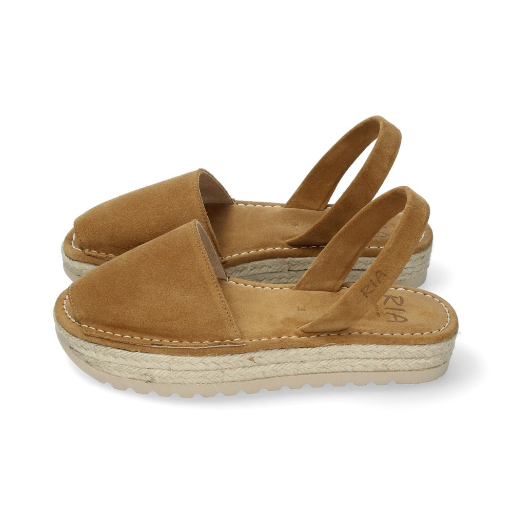 Ria Menorca Women's Minorcan Sandals Ante Calf Wood Natural 21922-M-S2