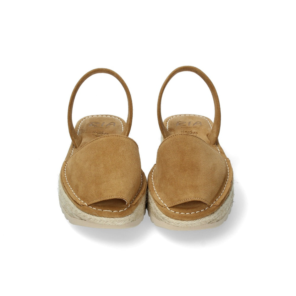 Ria Menorca Women's Minorcan Sandals Ante Calf Wood Natural 21922-M-S2