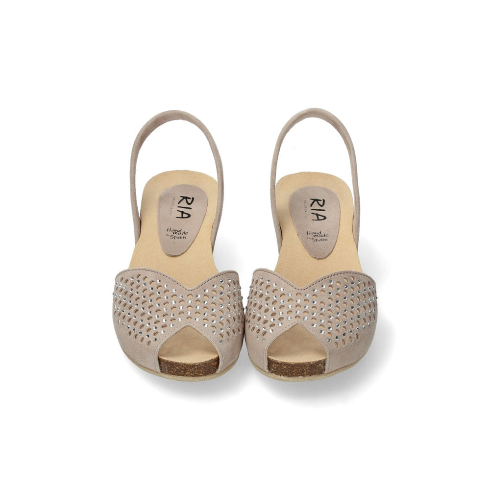 Ria Menorca Women's Sandals Suede Caramel 33219