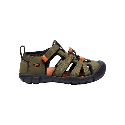 Sandali Keen Kids Seacamp II Cnx C Dark Olive Gold Flame 1028842