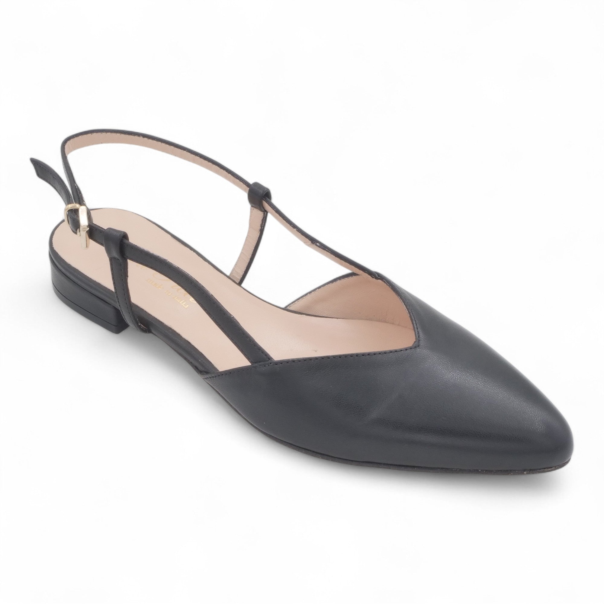  - ["Artigianato","Donna","Eva Picci","Scarpe","Slingback","Tacco"] - Sandali con Tacco Da Donna Eva Picci Nappa Nero T Pelle S Cuoio 1198 - Lupis SRL