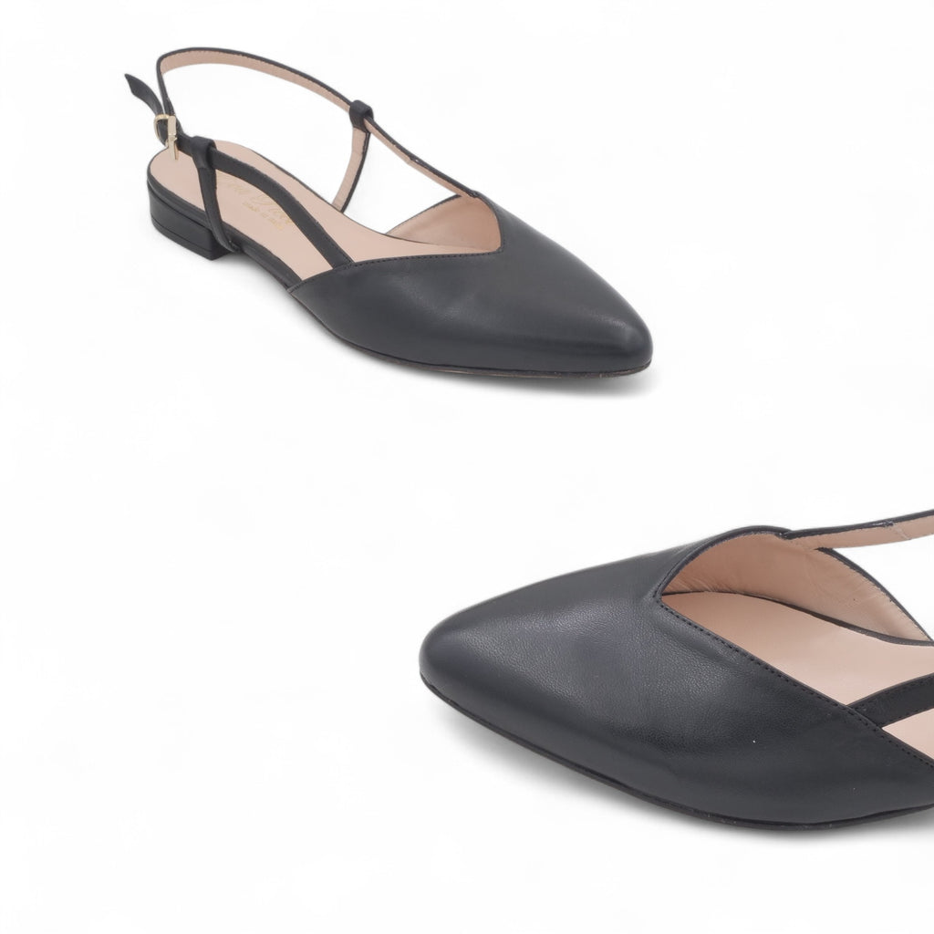  - ["Artigianato","Donna","Eva Picci","Scarpe","Slingback","Tacco"] - Sandali con Tacco Da Donna Eva Picci Nappa Nero T Pelle S Cuoio 1198 - Lupis SRL