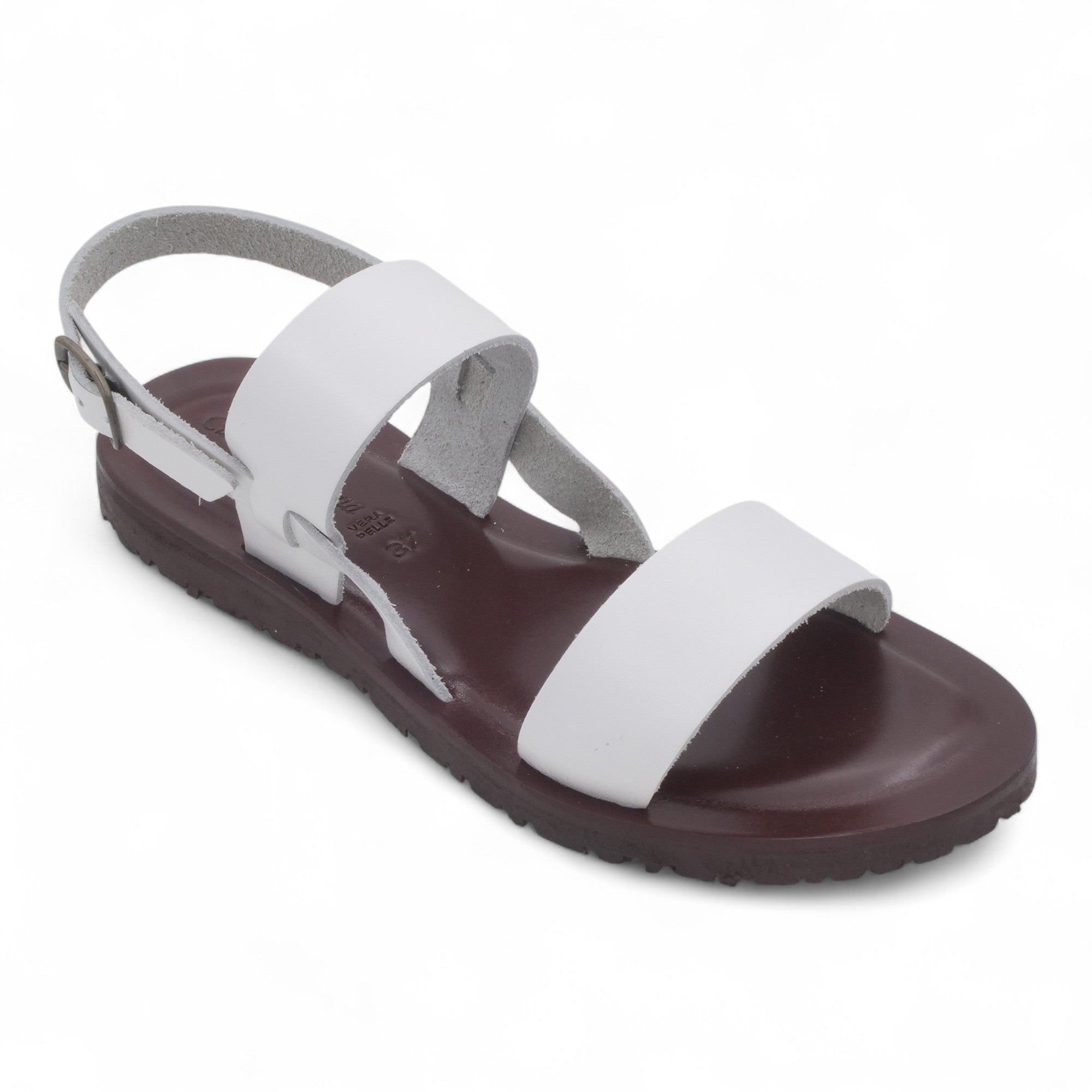  - ["Artigianato","Cuoieria Toscana","Donna","PE25","Sandali","Sandali Eleganti","Scarpe"] - Sandalo Frate Pelle Green Bay Dive Bianco 12 - Lupis SRL