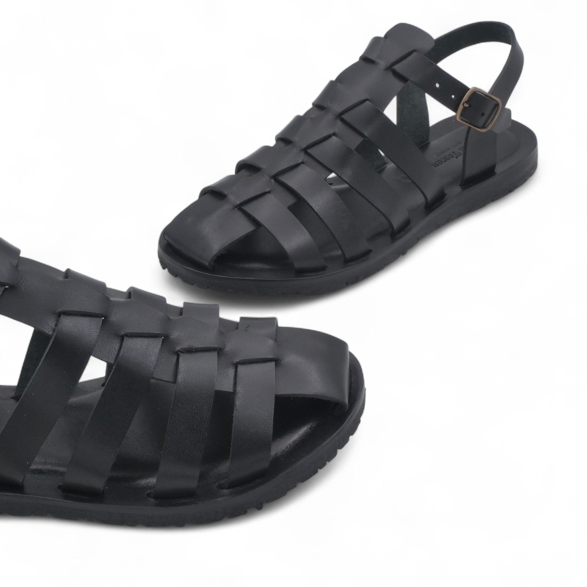  - ["Artigianato","Cuoieria Toscana","Donna","PE25","Sandali","Sandali Eleganti","Scarpe"] - Sandalo Gabbietta Pelle Green Bay Dive Nero 111 - Lupis SRL