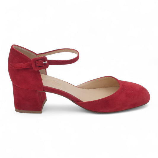Scarpe Da Donna Eva Picci 2003 Aperta ai Lati in Pelle Rossa