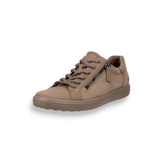 Scarpe sportive Ecco Soft 7 Side Zip Lace Taupe 49055360418