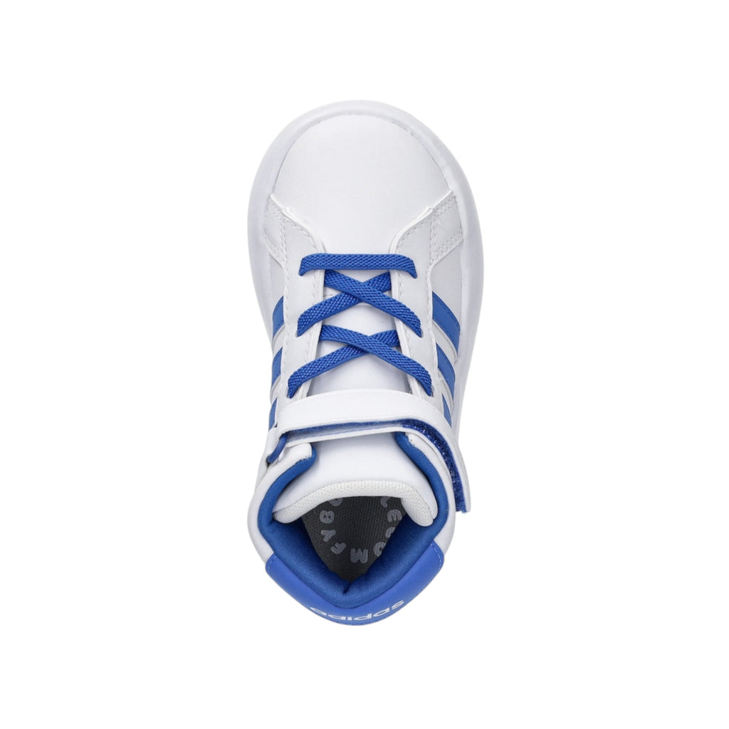  - ["Adidas","FW25","Kids","Scarpe","Scarpe sportive","Sneakers"] - Scarpe sportive Kids Adidas Grand Court Mid I Sintetico Tessuto Bianco Blu JQ5678 - Lupis SRL