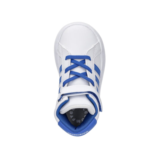 Scarpe sportive Kids Adidas Grand Court Mid I Sintetico Tessuto Bianco Blu JQ5678