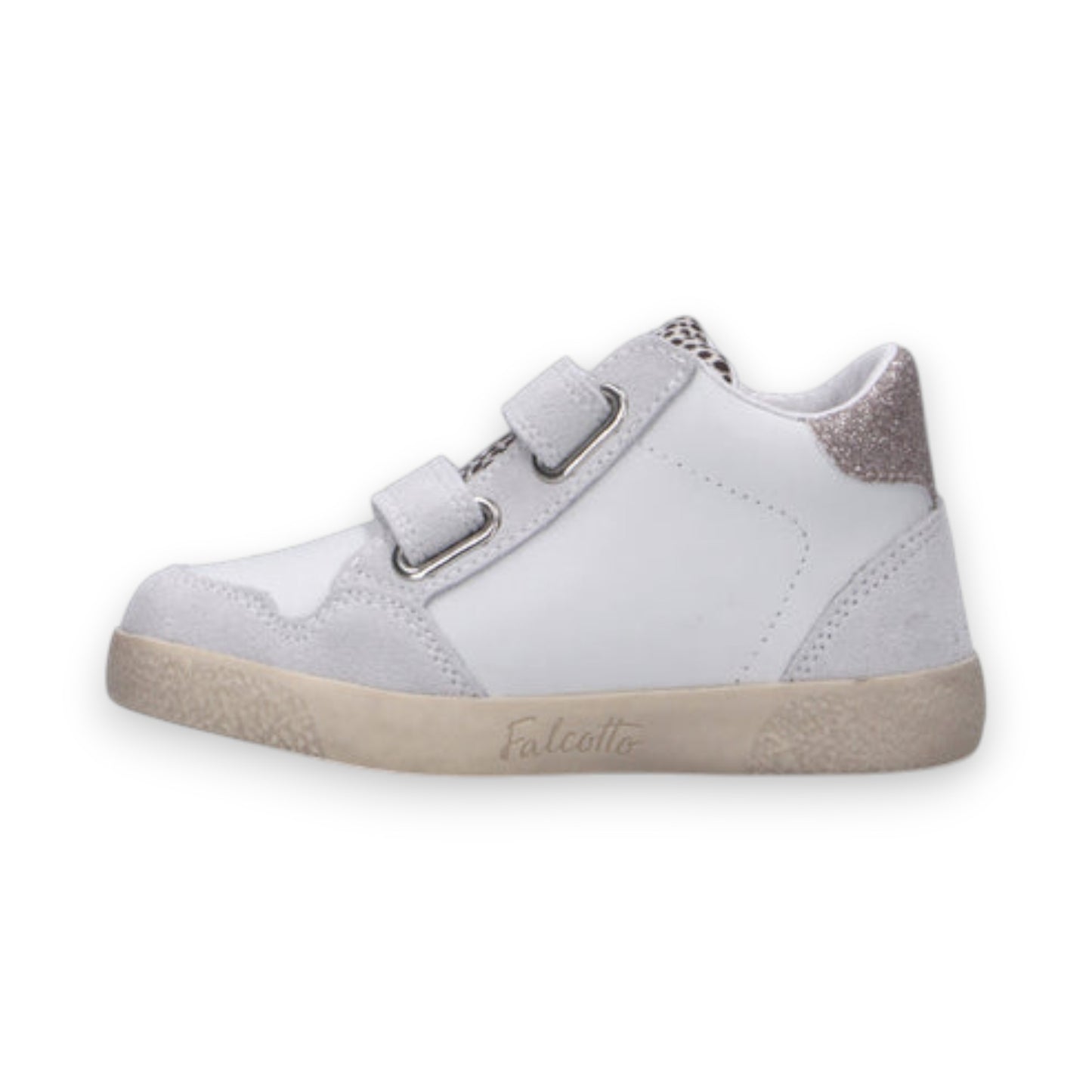Scarpe sportive Kids Falcotto Alnoite High 2 Vl Suede Calf Pony White Silver Pink 2018772-21-1N52