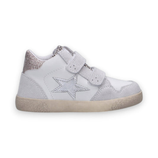Scarpe sportive Kids Falcotto Alnoite High 2 Vl Suede Calf Pony White Silver Pink 2018772-21-1N52