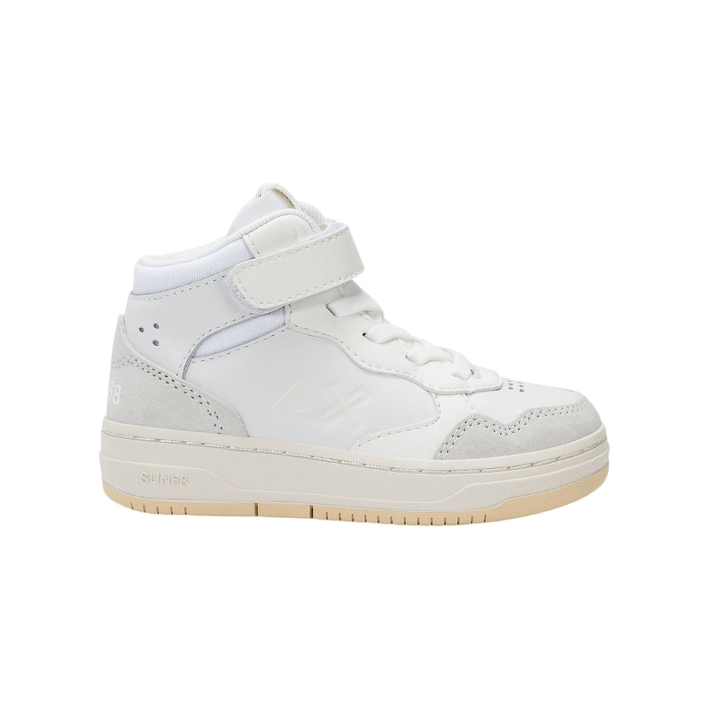 - ["FW25","Kids","Scarpe","Scarpe sportive","Sneakers","Sun68"] - Scarpe sportive Sun68 Boy'S Big Basket Evo Mid Baby Bianco Z45350B-01 - Lupis SRL