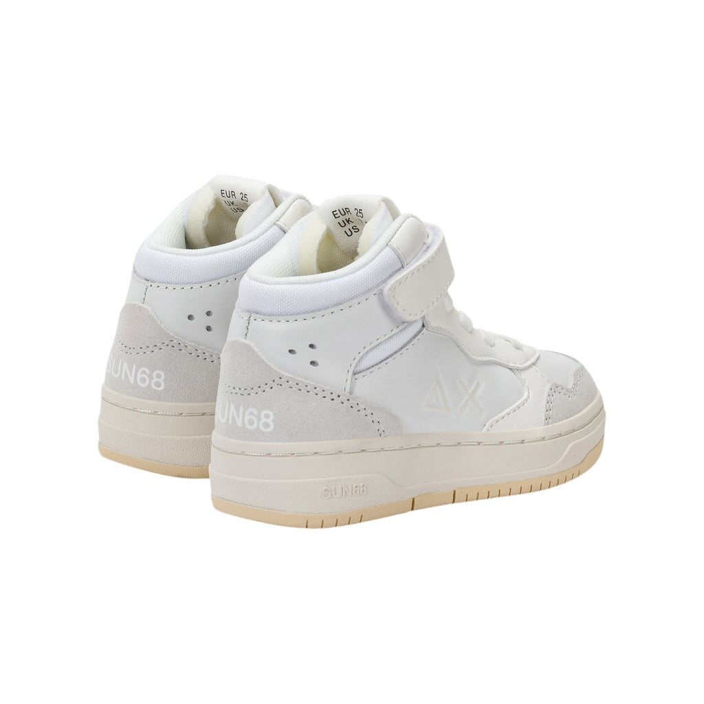  - ["FW25","Kids","Scarpe","Scarpe sportive","Sneakers","Sun68"] - Scarpe sportive Sun68 Boy'S Big Basket Evo Mid Baby Bianco Z45350B-01 - Lupis SRL