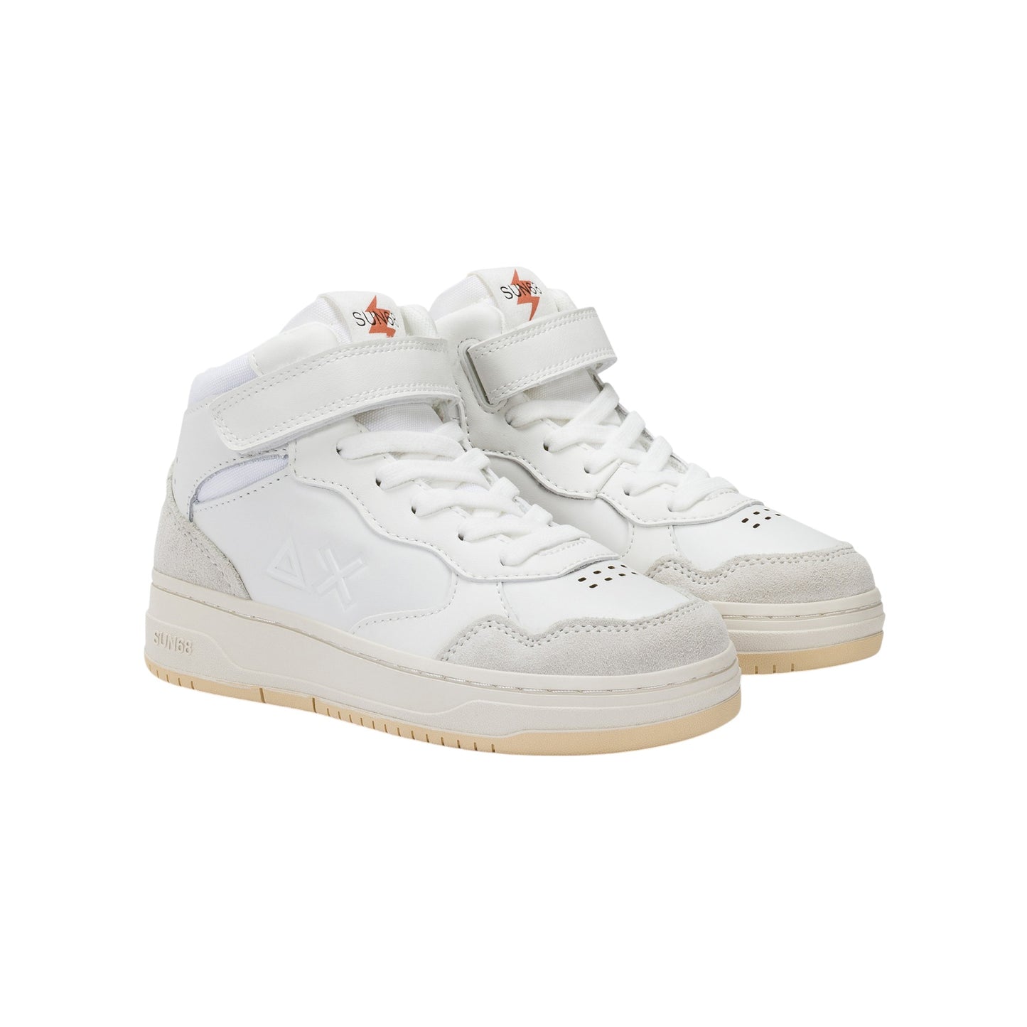 Scarpe sportive Sun68 Boy'S Big Basket Evo Mid Kid Bianco Z45350K-01