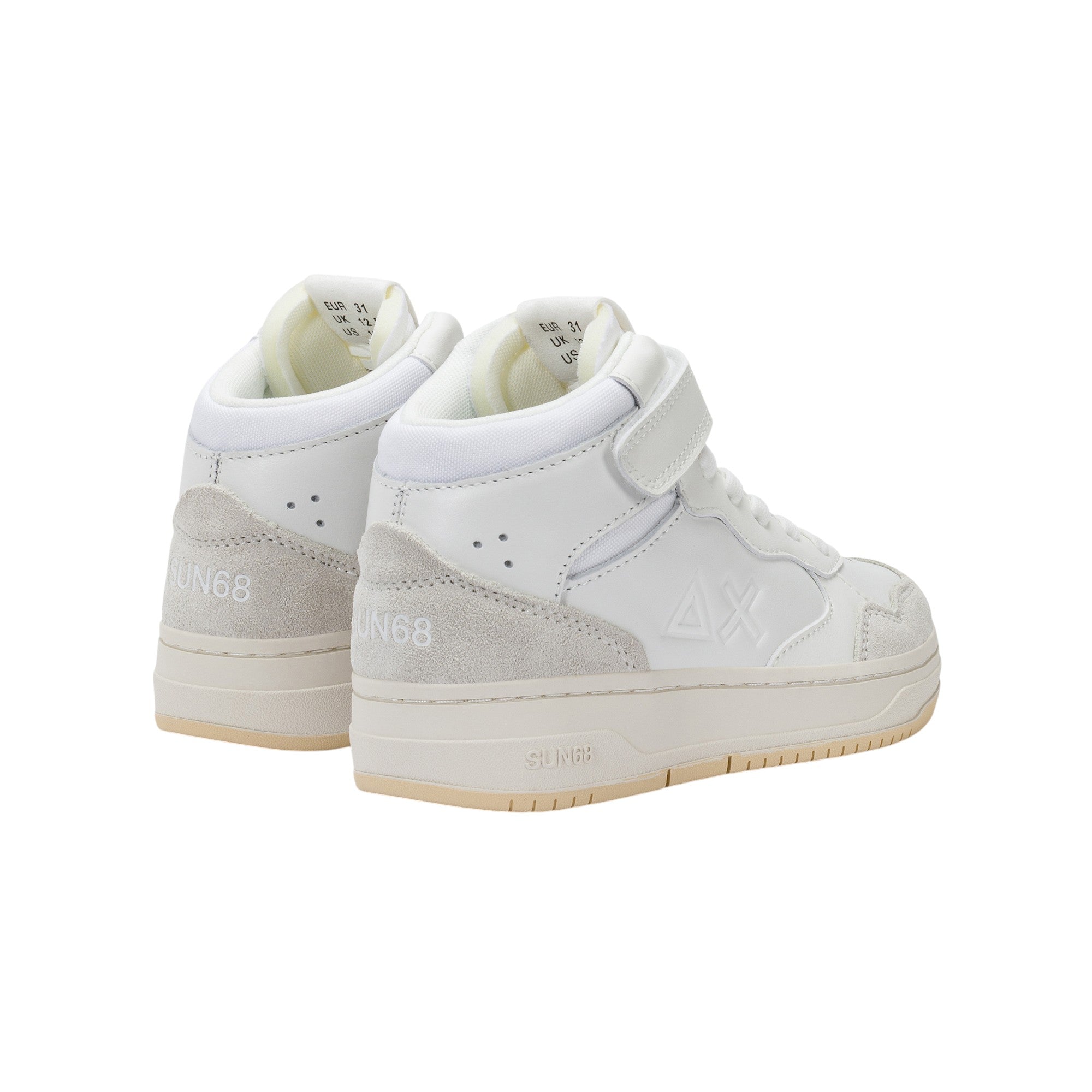  - ["FW25","Kids","Scarpe","Scarpe sportive","Sneakers","Sun68"] - Scarpe sportive Sun68 Boy'S Big Basket Evo Mid Kid Bianco Z45350K-01 - Lupis SRL