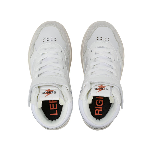 Scarpe sportive Sun68 Boy'S Big Basket Evo Mid Kid Bianco Z45350K-01