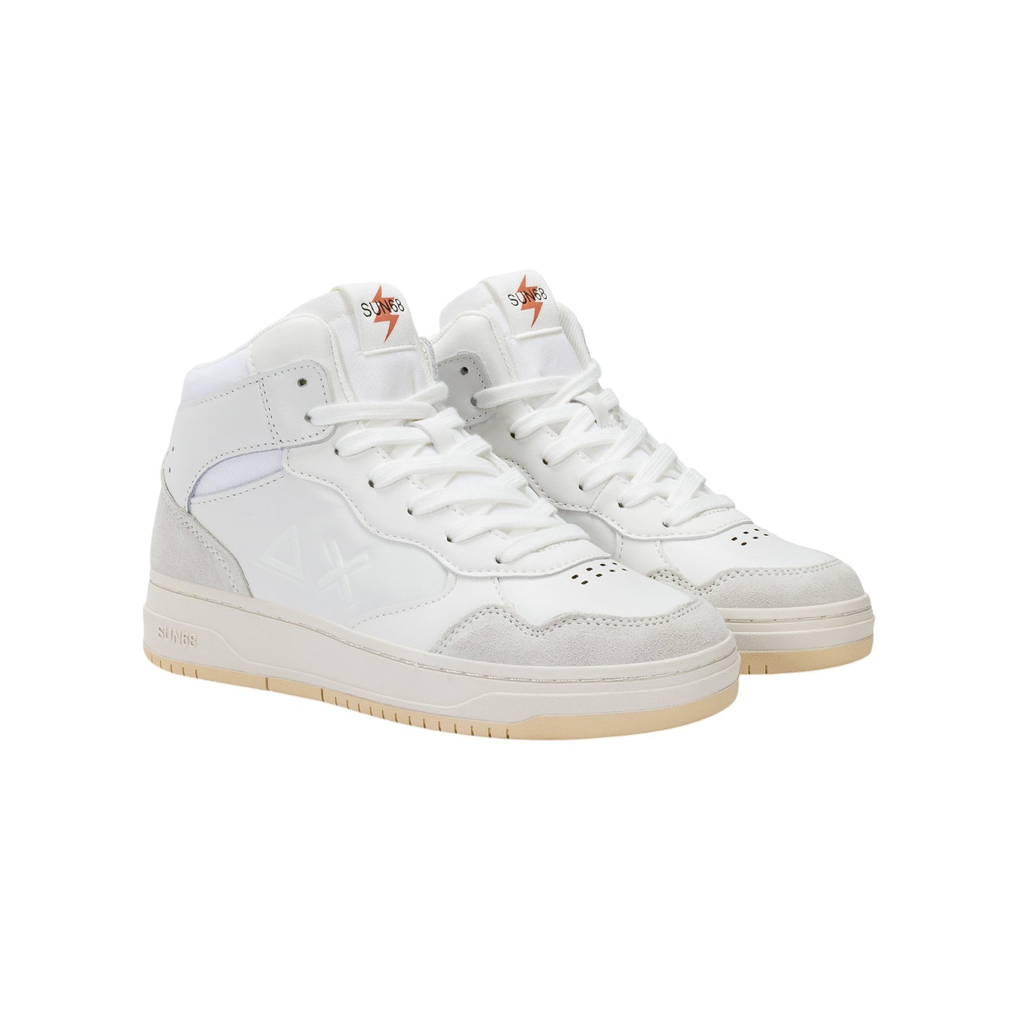 Scarpe sportive Sun68 Boy'S Big Basket Evo Mid Teen Bianco Z45350T-01