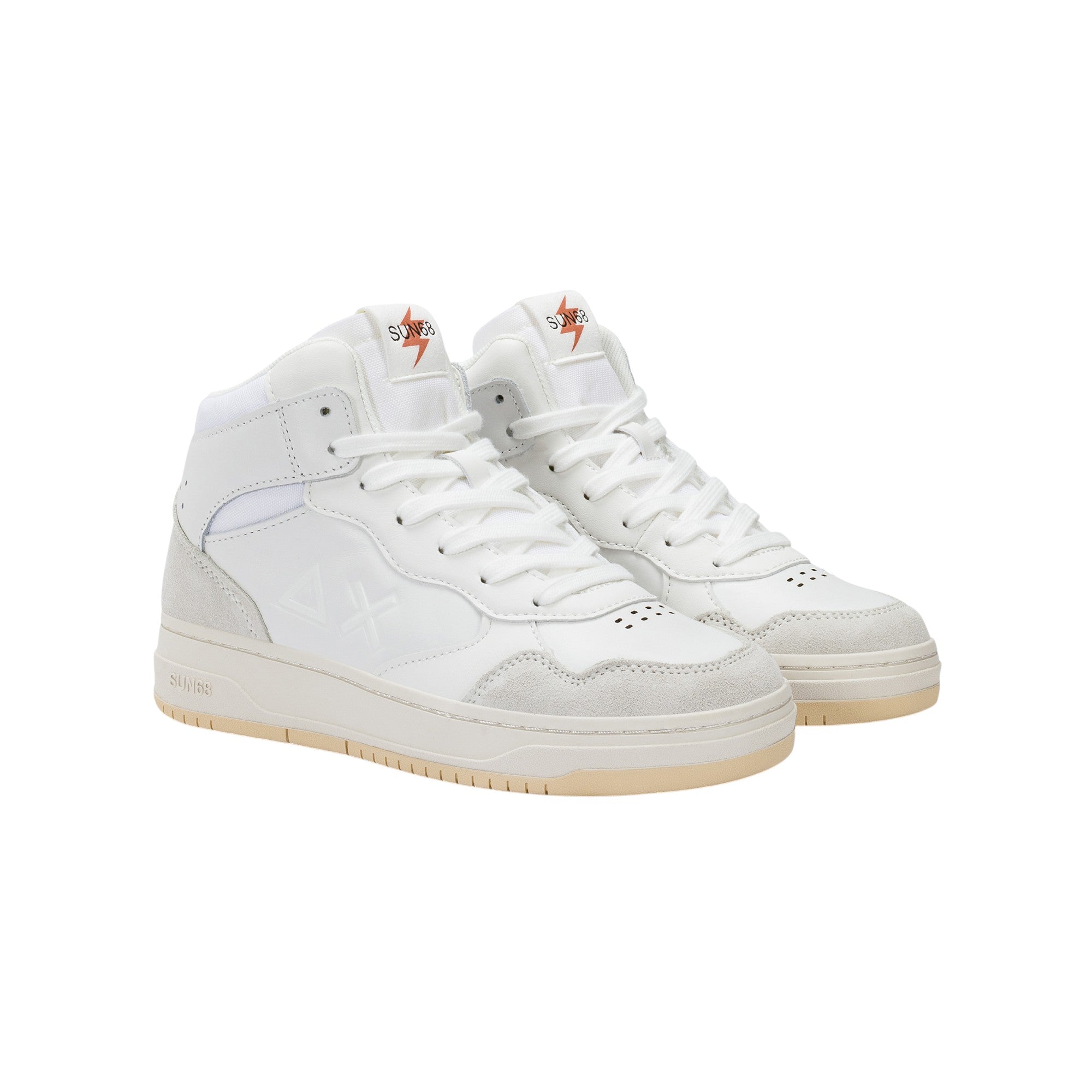  - ["FW25","Kids","Scarpe","Scarpe sportive","Sneakers","Sun68"] - Scarpe sportive Sun68 Boy'S Big Basket Evo Mid Teen Bianco Z45350T-01 - Lupis SRL